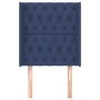 Headboard with blue fabric ears 83x16x118/128 cm by vidaXL, Headboards and footboards - Ref: Foro24-3119896, Price: 88,26 €, ...