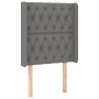 Headboard with dark gray fabric ears 83x16x118/128 cm by vidaXL, Headboards and footboards - Ref: Foro24-3119891, Price: 88,9...