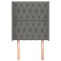 Headboard with dark gray fabric ears 83x16x118/128 cm by vidaXL, Headboards and footboards - Ref: Foro24-3119891, Price: 88,9...