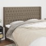 Headboard with ears in taupe gray fabric 203x16x118/128 cm by vidaXL, Headboards and footboards - Ref: Foro24-3119942, Price:...