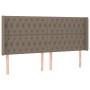 Headboard with ears in taupe gray fabric 203x16x118/128 cm by vidaXL, Headboards and footboards - Ref: Foro24-3119942, Price:...