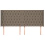 Headboard with ears in taupe gray fabric 203x16x118/128 cm by vidaXL, Headboards and footboards - Ref: Foro24-3119942, Price:...