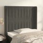 Headboard with dark gray velvet ears 83x16x118/128 cm by vidaXL, Headboards and footboards - Ref: Foro24-3119849, Price: 71,2...