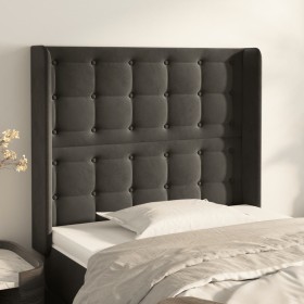 Headboard with dark gray velvet ears 83x16x118/128 cm by vidaXL, Headboards and footboards - Ref: Foro24-3120045, Price: 78,0...