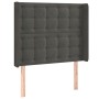 Headboard with dark gray velvet ears 83x16x118/128 cm by vidaXL, Headboards and footboards - Ref: Foro24-3120045, Price: 76,2...