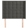 Headboard with dark gray velvet ears 83x16x118/128 cm by vidaXL, Headboards and footboards - Ref: Foro24-3120045, Price: 76,2...