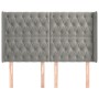 Headboard with light gray velvet ears 163x16x118/128 cm by vidaXL, Headboards and footboards - Ref: Foro24-3119970, Price: 16...