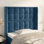 Headboard with dark blue velvet ears 103x16x118/128 cm by vidaXL, Headboards and footboards - Ref: Foro24-3120060, Price: 85,...