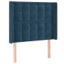 Headboard with dark blue velvet ears 103x16x118/128 cm by vidaXL, Headboards and footboards - Ref: Foro24-3120060, Price: 85,...