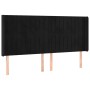 Headboard with black velvet ears 163x16x118/128 cm by vidaXL, Headboards and footboards - Ref: Foro24-3119874, Price: 132,99 ...