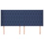 Headboard with blue fabric ears 203x16x118/128 cm by vidaXL, Headboards and footboards - Ref: Foro24-3119944, Price: 174,99 €...