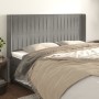 Cabecero con orejas de terciopelo gris claro 203x16x118/128 cm de vidaXL, Cabeceros y pies de cama - Ref: Foro24-3119884, Pre...