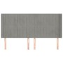 Headboard with light gray velvet ears 203x16x118/128 cm by vidaXL, Headboards and footboards - Ref: Foro24-3119884, Price: 12...