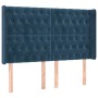 Headboard with dark blue velvet ears 147x16x118/128 cm by vidaXL, Headboards and footboards - Ref: Foro24-3119968, Price: 154...