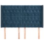 Headboard with dark blue velvet ears 147x16x118/128 cm by vidaXL, Headboards and footboards - Ref: Foro24-3119968, Price: 154...