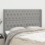 Headboard with light gray fabric ears 147x16x118/128 cm by vidaXL, Headboards and footboards - Ref: Foro24-3119914, Price: 15...