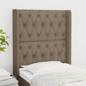 Headboard with ears in taupe gray fabric 83x16x118/128 cm by vidaXL, Headboards and footboards - Ref: Foro24-3119894, Price: ...