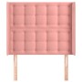 Cabecero con orejas de terciopelo rosa 93x16x118/128 cm de vidaXL, Cabeceros y pies de cama - Ref: Foro24-3120055, Precio: 81...