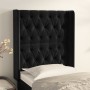 Cabecero con orejas de terciopelo negro 83x16x118/128 cm de vidaXL, Cabeceros y pies de cama - Ref: Foro24-3119948, Precio: 1...