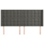 Headboard with dark gray velvet ears 183x16x118/128 cm by vidaXL, Headboards and footboards - Ref: Foro24-3120075, Price: 137...