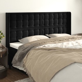 Headboard with black velvet ears 203x16x118/128 cm by vidaXL, Headboards and footboards - Ref: Foro24-3120082, Price: 152,99 ...