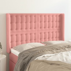 Headboard with pink velvet ears 147x16x118/128 cm by vidaXL, Headboards and footboards - Ref: Foro24-3120067, Price: 129,99 €...