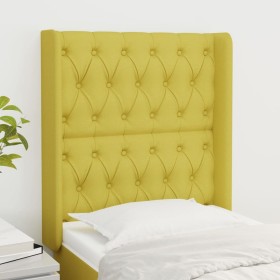 Headboard with green fabric ears 83x16x118/128 cm by vidaXL, Headboards and footboards - Ref: Foro24-3119897, Price: 75,99 €,...