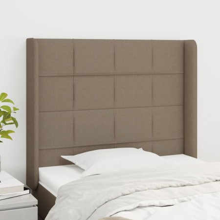 Headboard with ears in taupe gray fabric 83x16x118/128 cm by vidaXL, Headboards and footboards - Ref: Foro24-3119558, Price: ...