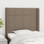 Headboard with ears in taupe gray fabric 83x16x118/128 cm by vidaXL, Headboards and footboards - Ref: Foro24-3119558, Price: ...