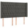 Headboard with dark gray velvet ears 163x16x118/128 cm by vidaXL, Headboards and footboards - Ref: Foro24-3119971, Price: 158...