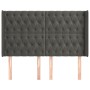 Headboard with dark gray velvet ears 163x16x118/128 cm by vidaXL, Headboards and footboards - Ref: Foro24-3119971, Price: 158...