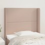 Headboard with ears cappuccino synthetic leather 103x16x118/128 cm by vidaXL, Headboards and footboards - Ref: Foro24-3119529...