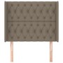 Headboard with ears in taupe gray fabric 93x16x118/128 cm by vidaXL, Headboards and footboards - Ref: Foro24-3119902, Price: ...