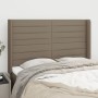 Headboard with ears in taupe gray fabric 147x16x118/128 cm by vidaXL, Headboards and footboards - Ref: Foro24-3119722, Price:...