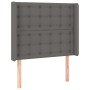 Headboard with ears gray synthetic leather 93x16x118/128cm by vidaXL, Headboards and footboards - Ref: Foro24-3119662, Price:...