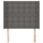 Headboard with ears gray synthetic leather 93x16x118/128cm by vidaXL, Headboards and footboards - Ref: Foro24-3119662, Price:...