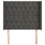 Headboard with dark gray velvet ears 103x16x118/128 cm by vidaXL, Headboards and footboards - Ref: Foro24-3119959, Price: 82,...