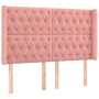 Headboard with pink velvet ears 163x16x118/128 cm by vidaXL, Headboards and footboards - Ref: Foro24-3119975, Price: 166,41 €...