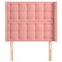 Headboard with pink velvet ears 103x16x118/128 cm by vidaXL, Headboards and footboards - Ref: Foro24-3120061, Price: 88,89 €,...