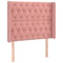 Headboard with pink velvet ears 103x16x118/128 cm by vidaXL, Headboards and footboards - Ref: Foro24-3119963, Price: 103,09 €...