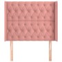 Headboard with pink velvet ears 103x16x118/128 cm by vidaXL, Headboards and footboards - Ref: Foro24-3119963, Price: 103,09 €...