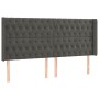 Headboard with dark gray velvet ears 203x16x118/128 cm by vidaXL, Headboards and footboards - Ref: Foro24-3119983, Price: 146...