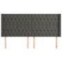 Headboard with dark gray velvet ears 203x16x118/128 cm by vidaXL, Headboards and footboards - Ref: Foro24-3119983, Price: 146...