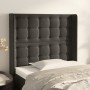 Headboard with dark gray velvet ears 93x16x118/128 cm by vidaXL, Headboards and footboards - Ref: Foro24-3120051, Price: 78,8...