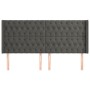 Headboard with dark gray velvet ears 183x16x118/128 cm by vidaXL, Headboards and footboards - Ref: Foro24-3119977, Price: 167...