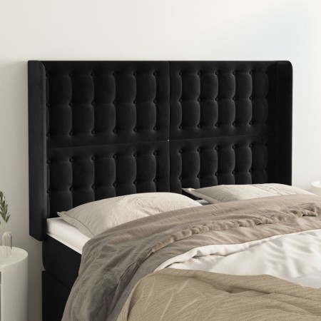 Headboard with black velvet ears 147x16x118/128 cm by vidaXL, Headboards and footboards - Ref: Foro24-3120064, Price: 134,99 ...