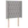 Headboard with light gray fabric ears 83x16x118/128 cm by vidaXL, Headboards and footboards - Ref: Foro24-3119890, Price: 81,...