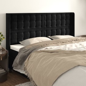 Headboard with black velvet ears 183x16x118/128 cm by vidaXL, Headboards and footboards - Ref: Foro24-3120076, Price: 147,99 ...