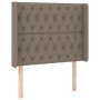 Headboard with ears in taupe gray fabric 103x16x118/128 cm by vidaXL, Headboards and footboards - Ref: Foro24-3119910, Price:...