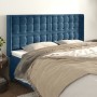 Headboard with dark blue velvet ears 203x16x118/128 cm by vidaXL, Headboards and footboards - Ref: Foro24-3120084, Price: 146...